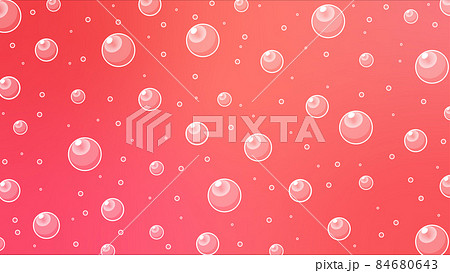泡や水のランダムな背景イメージ 赤のイラスト素材