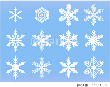雪の結晶のセット_白 雪の結晶のセット_白 84681229