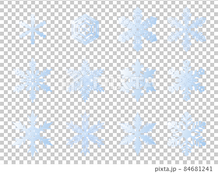 Snowflake set_gradation 84681241