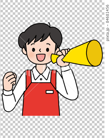 Male clerk / megaphone 84681456