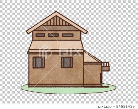 横から見た木造住宅 84681459