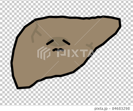 肝臓　キャラクター　肝硬変 84683298