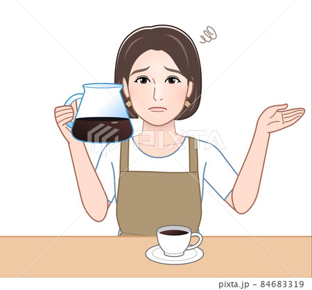 エプロンを着けた女性 84683319