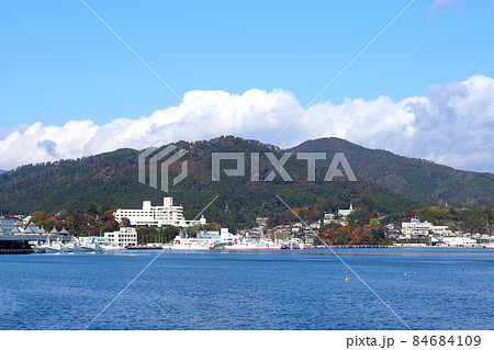 神明崎や安波山の写る気仙沼湾の風景。宮城県気仙沼市。 神明崎や安波山の写る気仙沼湾の風景。宮城県気仙沼市。 84684109