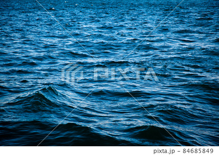 Top view of sea or ocean water, blue sea water texture 84685849