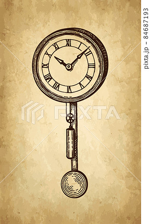 Vintage pendulum clock. Vintage pendulum clock. 84687193