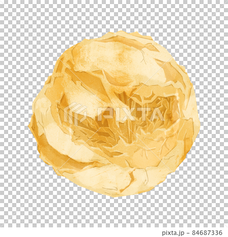 Hand drawn watercolor style illustration of cream puff 84687336