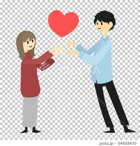 一對情侶牽手心 84688430