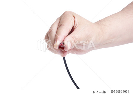 Ethernet cable lan internet wire data connection. Networking and communication, closeup view of ethernet cable plug connector 84689902