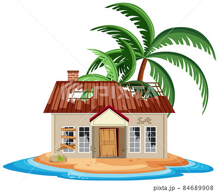 Old abandon building on the island Old abandon building on the island 84689908