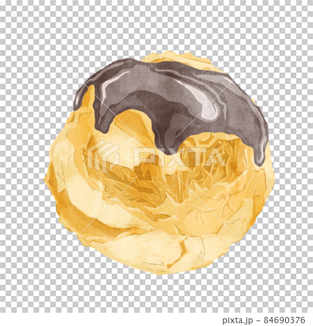 シュークリームの手描き水彩風イラスト 84690376