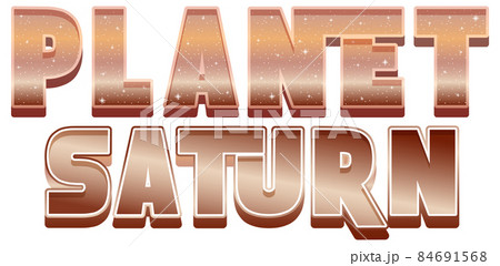 Planet Saturn word logo design Planet Saturn word logo design 84691568