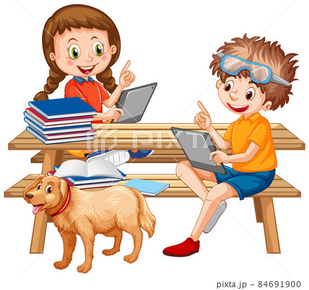 Children using laptop for education 84691900