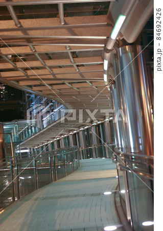 Modern pedestrian walkway in midtown of Hong Kong city 18 Sept 2004 Modern pedestrian walkway in midtown of Hong Kong city 18 Sept 2004 84692426