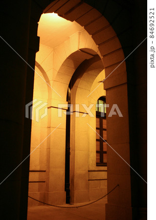 the Legco Building, corride at night, hk 18 sept 2004 84692521