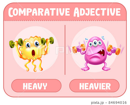 Comparative adjectives for word heavy 84694016