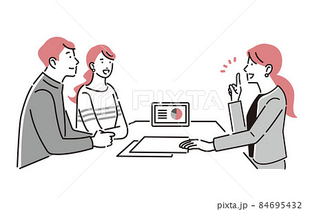 人物 お客様にご案内するビジネスパーソン女性 人物 お客様にご案内するビジネスパーソン女性 84695432