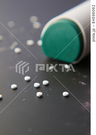artificial sweetener container on table  84696062