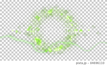 CG particles background of light balls and lines with a copy space in the center 84696110
