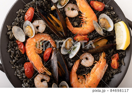 イカ墨パエリア イカ墨パエリア 84698117