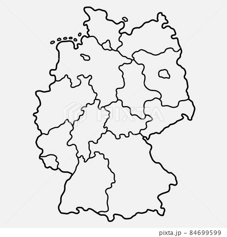 doodle freehand drawing of germany map. doodle freehand drawing of germany map. 84699599