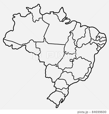 doodle freehand drawing of brazil map. 84699600