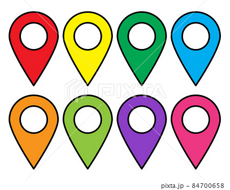 Set of map pin icons. Modern map markers. location pin sign. Vector icon isolated on white background 84700658