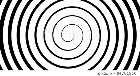 Swirl hypnotic black and white spiral. Monochrome abstract background. Vector flat geometric illustration.Template design for banner, website, template, leaflet, brochure, poster 84701950