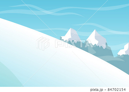 Illustration of winter landscape with mountains Illustration of winter landscape with mountains 84702154