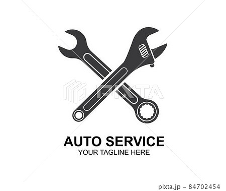 wrench icon vector of automotive service illustration 84702454