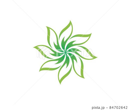 Logos of green leaf ecology nature element vector 84702642