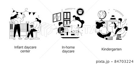 Childcare services abstract concept vector...のイラスト素材 [84703224] - PIXTA