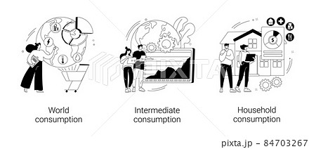 World economy abstract concept vector illustrations. 84703267