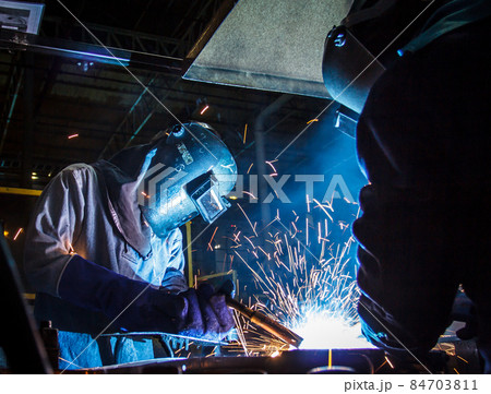worker with protective mask welding metal worker with protective mask welding metal 84703811