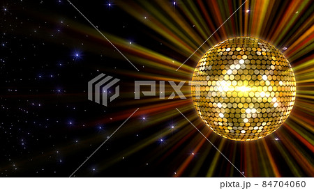 ミラーボール ディスコ クラブ ダンス キラキラ 3d イラスト 背景 バックのイラスト素材