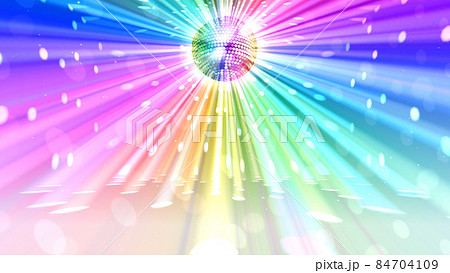 ミラーボール ディスコ クラブ ダンス キラキラ 3D イラスト 背景 バック 84704109