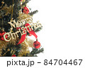 クリスマスカードメッセージカード白背景白バック12月写真素材 84704467