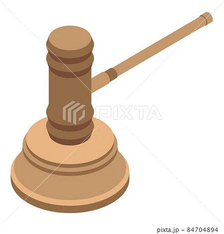 Auction bid hammer icon, isometric style 84704894