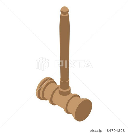 Judge gavel icon, isometric style 84704898