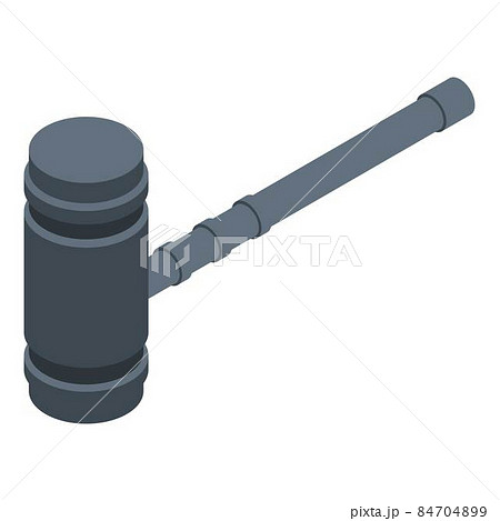 Judge hammer icon, isometric style Judge hammer icon, isometric style 84704899