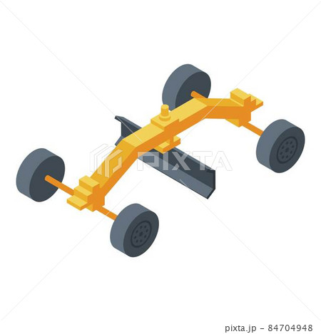 Grader machine demolition icon, isometric style 84704948