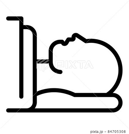 Man lying in tomograph icon, outline style 84705308