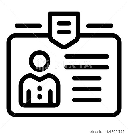 Badge with a person icon, outline style Badge with a person icon, outline style 84705595