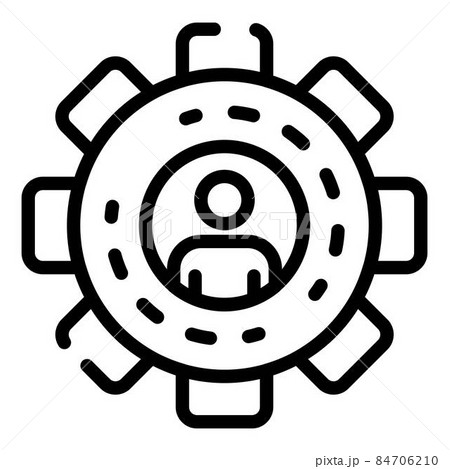 Gear Ad Specialist Icon Outline Styleのイラスト素材 Gear Ad Specialist Icon Outline Styleのイラスト素材