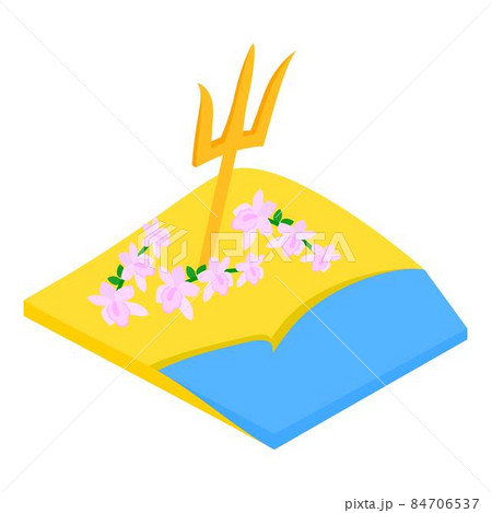 Beach holiday icon, isometric style 84706537