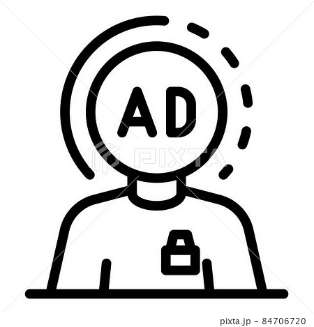 Marketing Expert And Ad Icon Outline Styleのイラスト素材 Marketing Expert And Ad Icon Outline Styleのイラスト素材