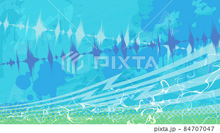 音楽のイメージの背景イラスト_ヒップホップ_グラフィティー_ストリート_16:9 84707047