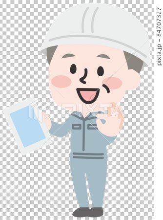 Workers with tablets - Stock Illustration [84707327] - PIXTA