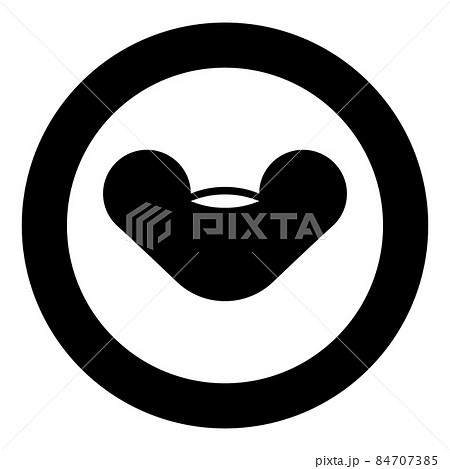 Female screw hand tightening Wing nuts butterfly icon in circle round black color vector illustration image solid outline style 84707385