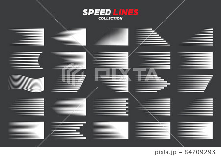 Comic speed motion lines collection. Vector illustration. 84709293